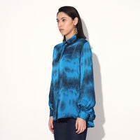 Orelia balloon sleeve shirt - Blue | Linetribe