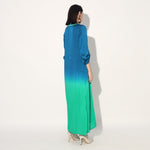 Kyuka ombre long tunic - Green Blue | Linetribe