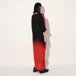 Aphelion ombre kaftan dress - Red Black | Linetribe