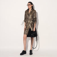 Nebula gold wrap jacket dress - Gold | Linetribe