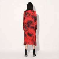 Solaris tie dye shirtdress - Red | Linetribe