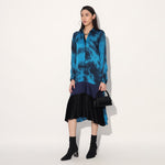 Solaris tie-dye shirtdress - Blue | Linetribe