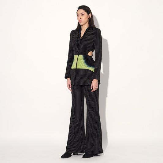 COSMIC CUT AWAY PANT SUIT - Black | Linetribe