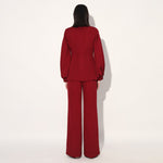 Neo wrap pant suit - Maroon | Linetribe