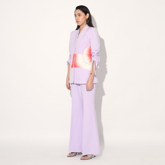Dawn ruched pantsuit - Lavender | Linetribe