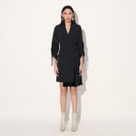 Nebula striped jacket dress - Black | Linetribe
