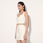 Eden denim skirt - White | Linetribe