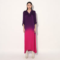 Kyuka ombre long tunic - Pink Purple | Linetribe