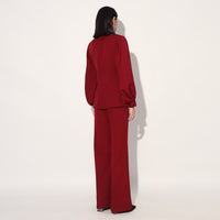 Neo wrap pant suit - Maroon | Linetribe