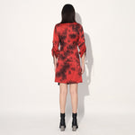 Nebula wrap jacket dress - Red | Linetribe