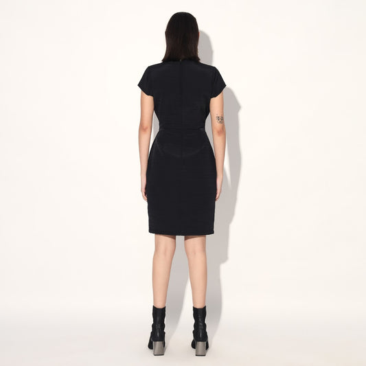 Orion quilted dress - Black | Linetribe