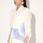Dawn ruched pantsuit - Ivory | Linetribe