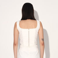 Nylah denim corset - White | Linetribe