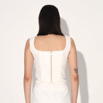 DENIM FLARE PANTS - WHITE | Linetribe