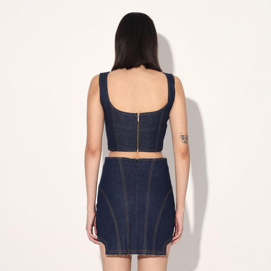 Eden denim skirt - Blue | Linetribe