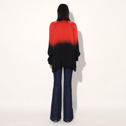 Hanako ombre top - Red Black | Linetribe
