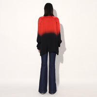 Hanako ombre top - Red Black | Linetribe