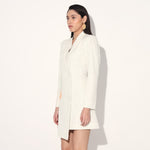 Nova cut away jacket dress - White | Linetribe