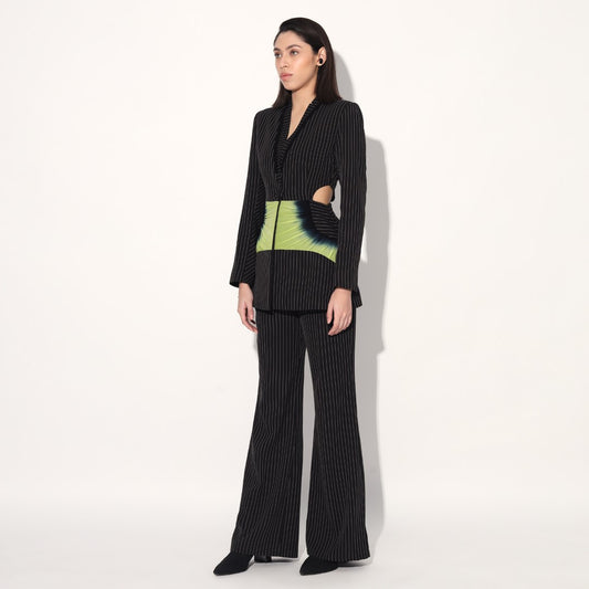 COSMIC CUT AWAY PANT SUIT - Black | Linetribe