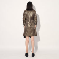 Nebula gold wrap jacket dress - Gold | Linetribe
