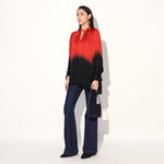 Hanako ombre top - Red Black | Linetribe