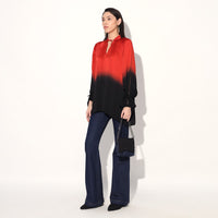 Hanako ombre top - Red Black | Linetribe