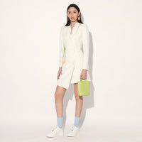 Nova cut away jacket dress - White | Linetribe