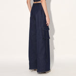 Zoe denim cargo pants - Blue | Linetribe