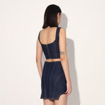 Zerah denim bralette - Blue | Linetribe
