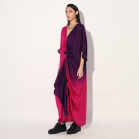 Aphelion ombre kaftan dress - Pink Purple | Linetribe