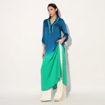 Kyuka ombre long tunic - Green Blue | Linetribe