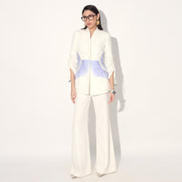 Dawn ruched pantsuit - Ivory | Linetribe