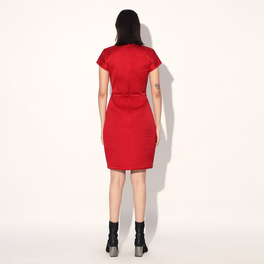Orion quilted dress - Red | Linetribe