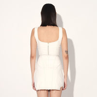 Eden denim skirt - White | Linetribe