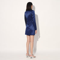 Astrid structured jacket dress - Blue | Linetribe