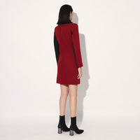 Astrid structured jacket dress - Red | Linetribe