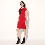 Orion quilted dress - Red | Linetribe
