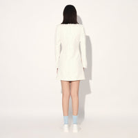 Nova cut away jacket dress - White | Linetribe