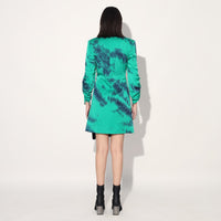 Nebula wrap jacket dress - Green | Linetribe