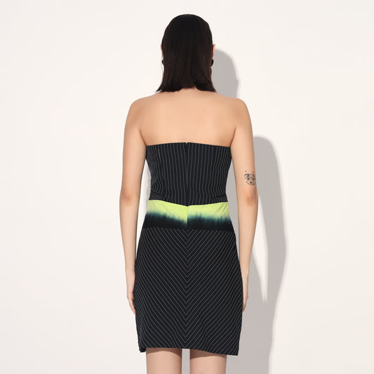 Aldrin ombre corset dress - Black | Linetribe