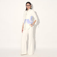 Dawn ruched pantsuit - Ivory | Linetribe