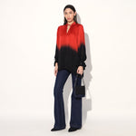 Hanako ombre top - Red Black | Linetribe