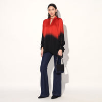 Hanako ombre top - Red Black | Linetribe