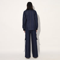 Quasar oversized denim jacket - Blue | Linetribe