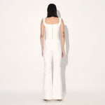 DENIM FLARE PANTS - WHITE | Linetribe