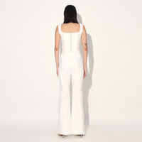 DENIM FLARE PANTS - WHITE | Linetribe