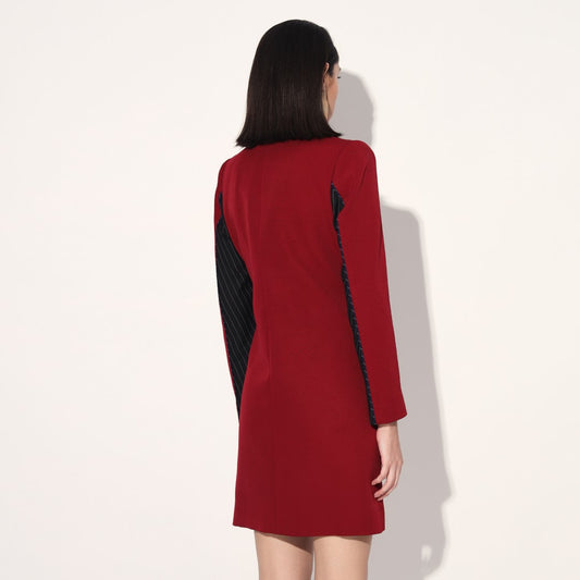 Astrid structured jacket dress - Red | Linetribe