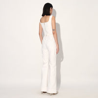 DENIM FLARE PANTS - WHITE | Linetribe