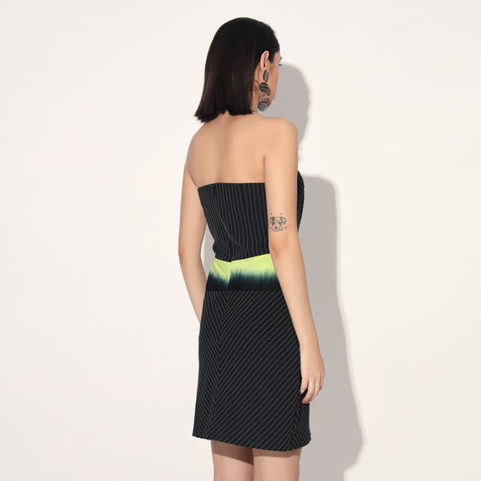 Aldrin ombre corset dress - Black | Linetribe