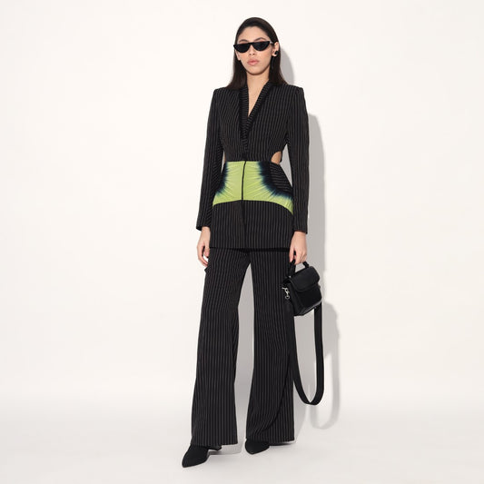 COSMIC CUT AWAY PANT SUIT - Black | Linetribe